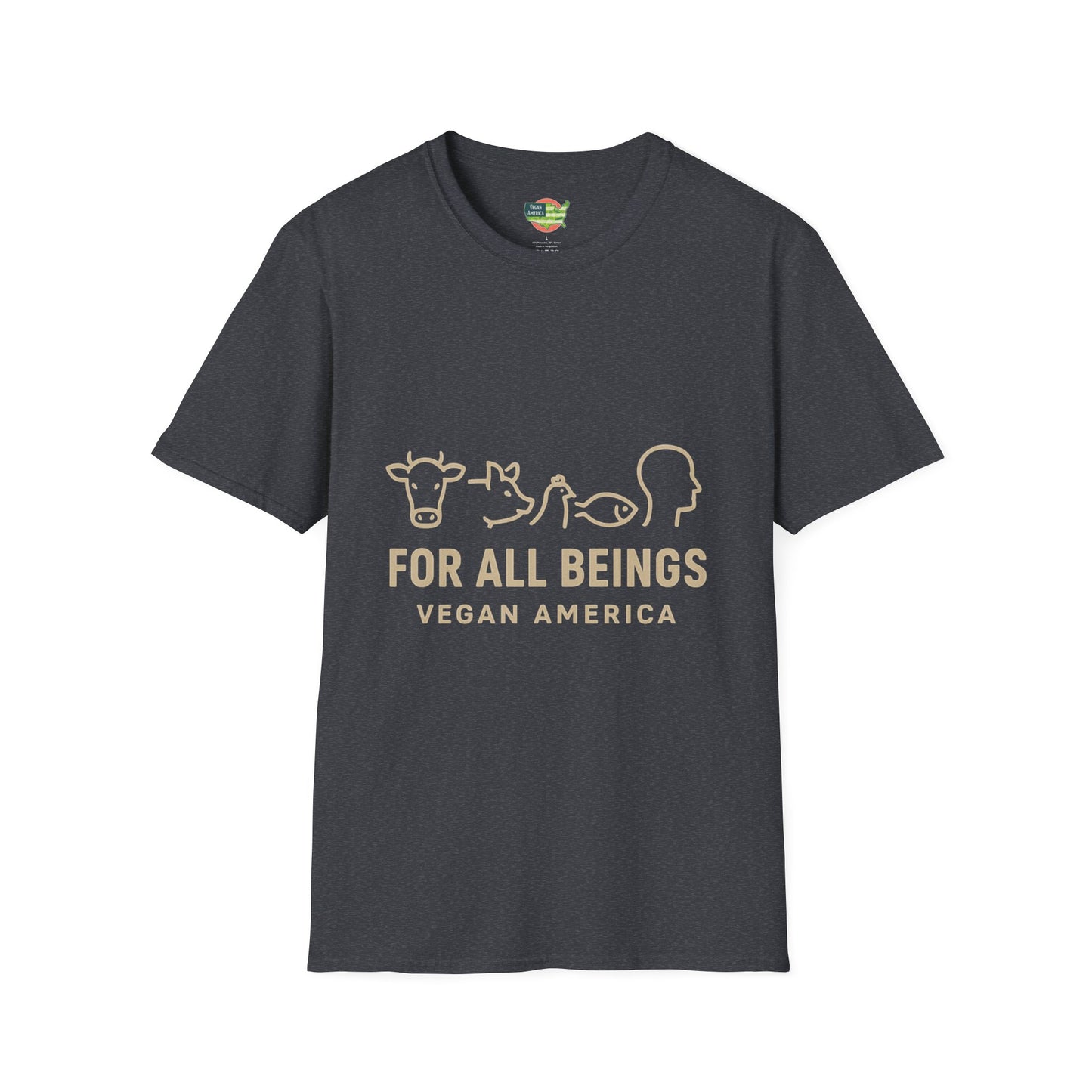 Unisex Vegan America T-Shirt, Eco-Friendly Apparel, Plant-Based Lifestyle Shirt, Perfect Gift for Vegans, Animal Rights Awareness Wear