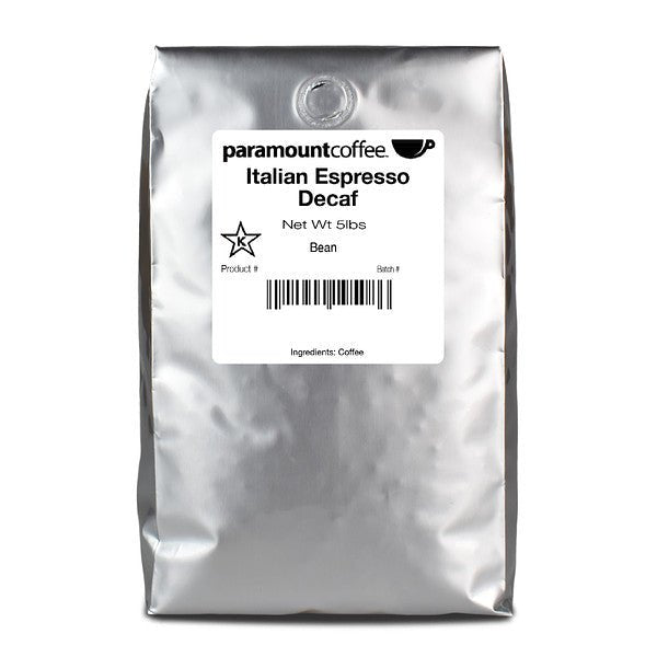 Italian Espresso SWP Decaf 5lb Whole Bean Coffee - Vegan America