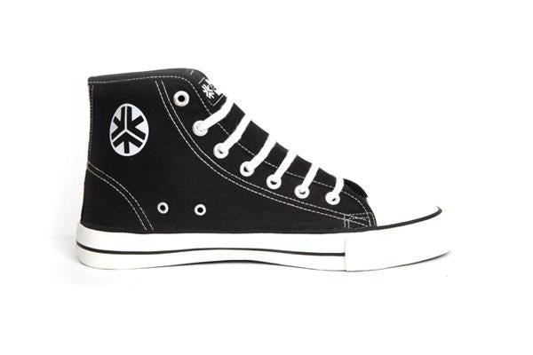 High Top Sneakers, Black & White - Vegan America
