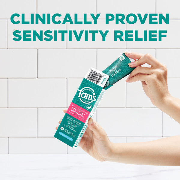 Sensitive + Whitening Fluoride-Free Soothing Mint Natural Toothpaste