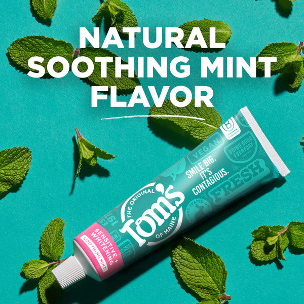 Sensitive + Whitening Fluoride-Free Soothing Mint Natural Toothpaste
