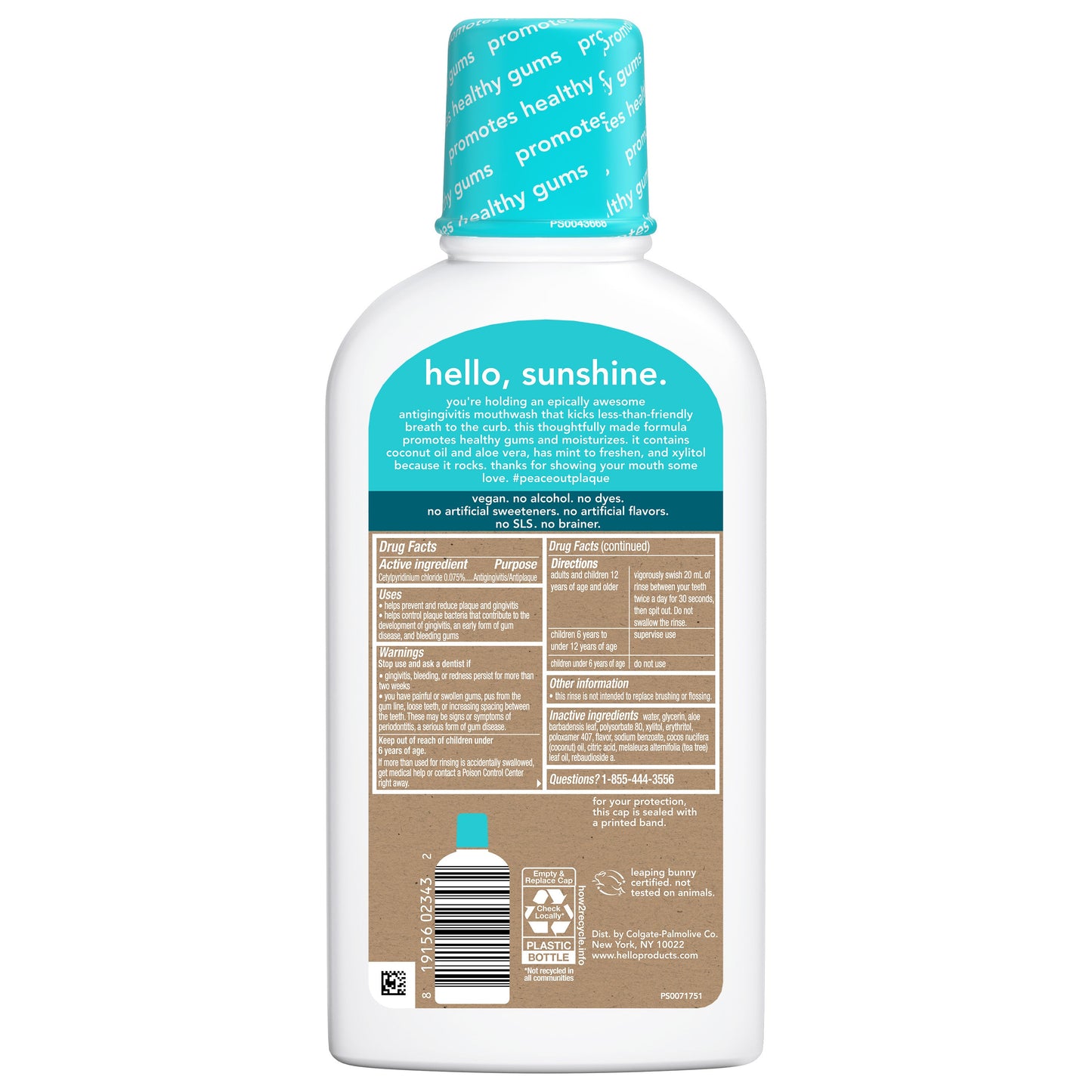 hello peace out, plaque antigingivitis mouthwash