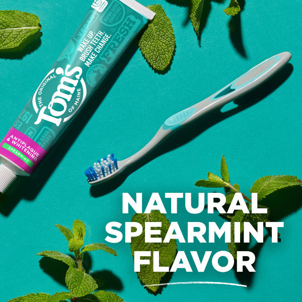 Fluoride-Free Antiplaque & Whitening Spearmint Natural Toothpaste