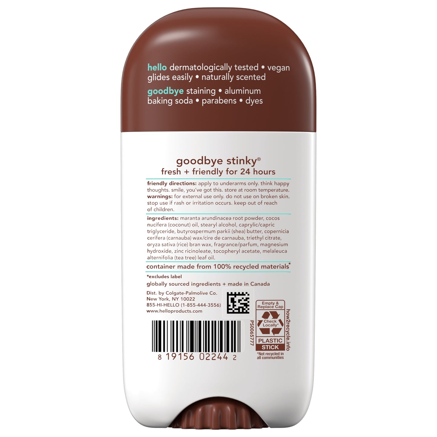 hello sweet coconut aluminum free deodorant with shea butter