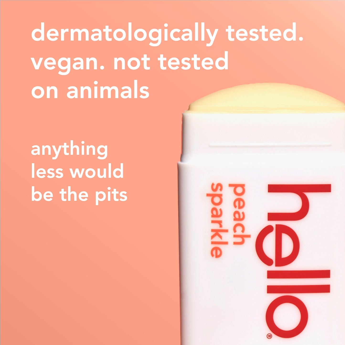 hello peach sparkle aluminum free deodorant with shea butter