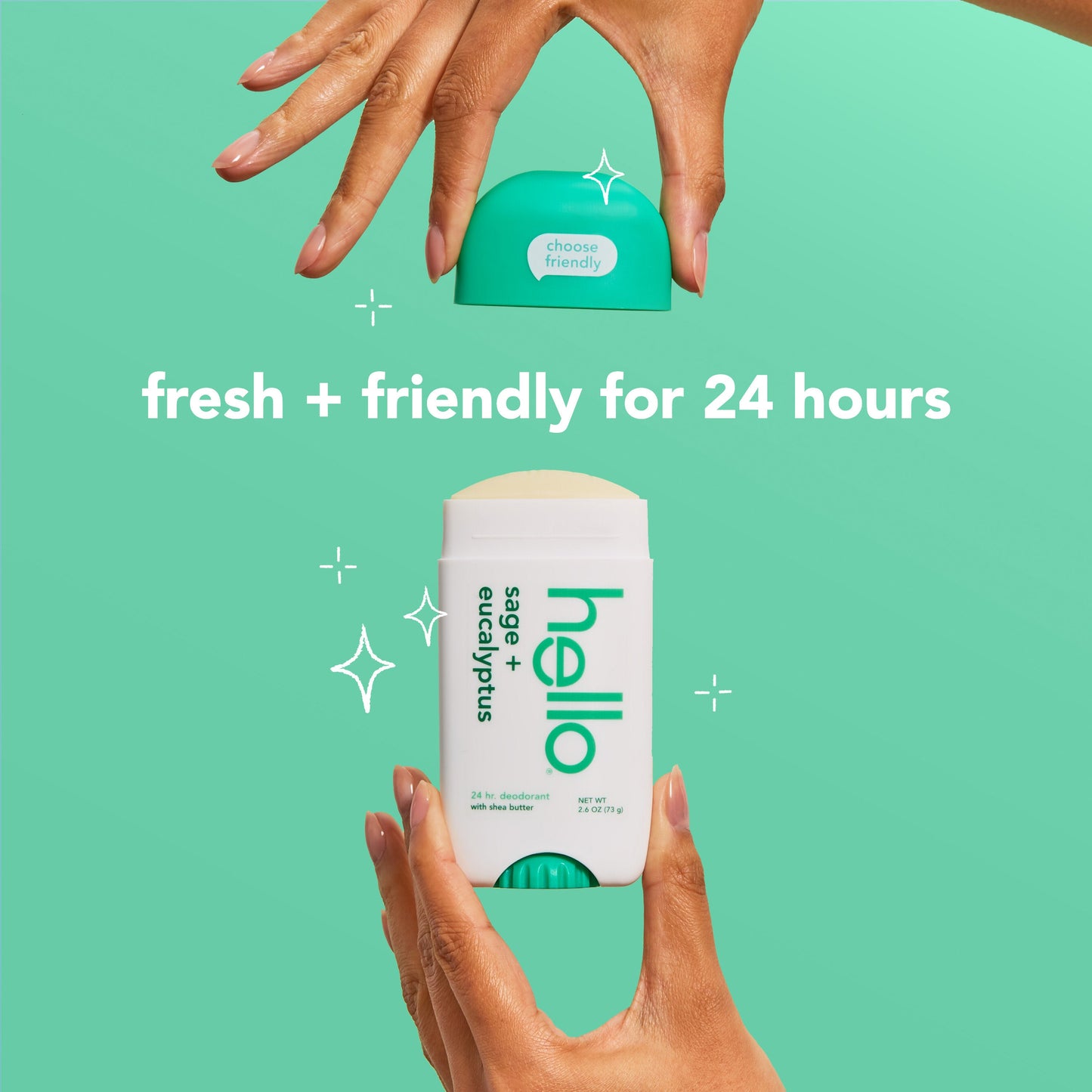 hello sage + eucalyptus aluminum free deodorant with shea butter