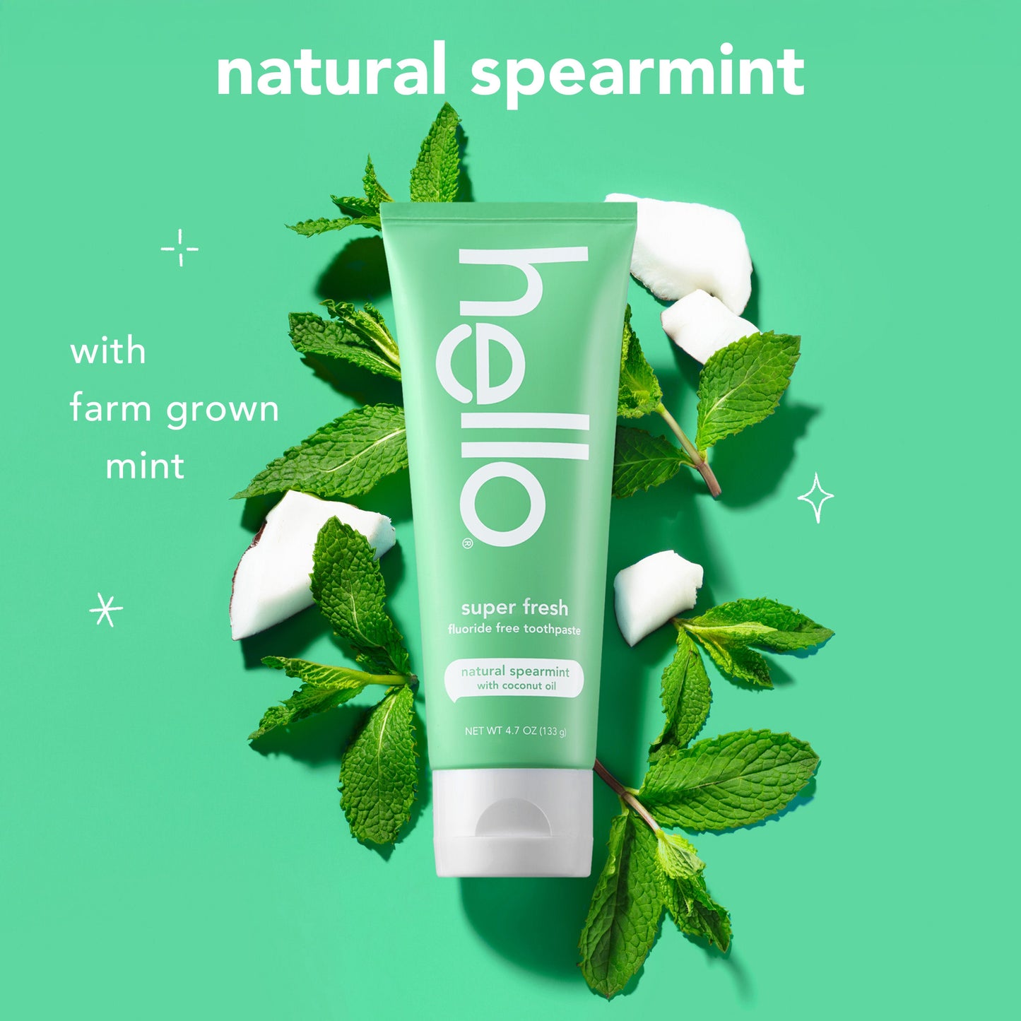 hello super fresh + friendly fluoride free toothpaste