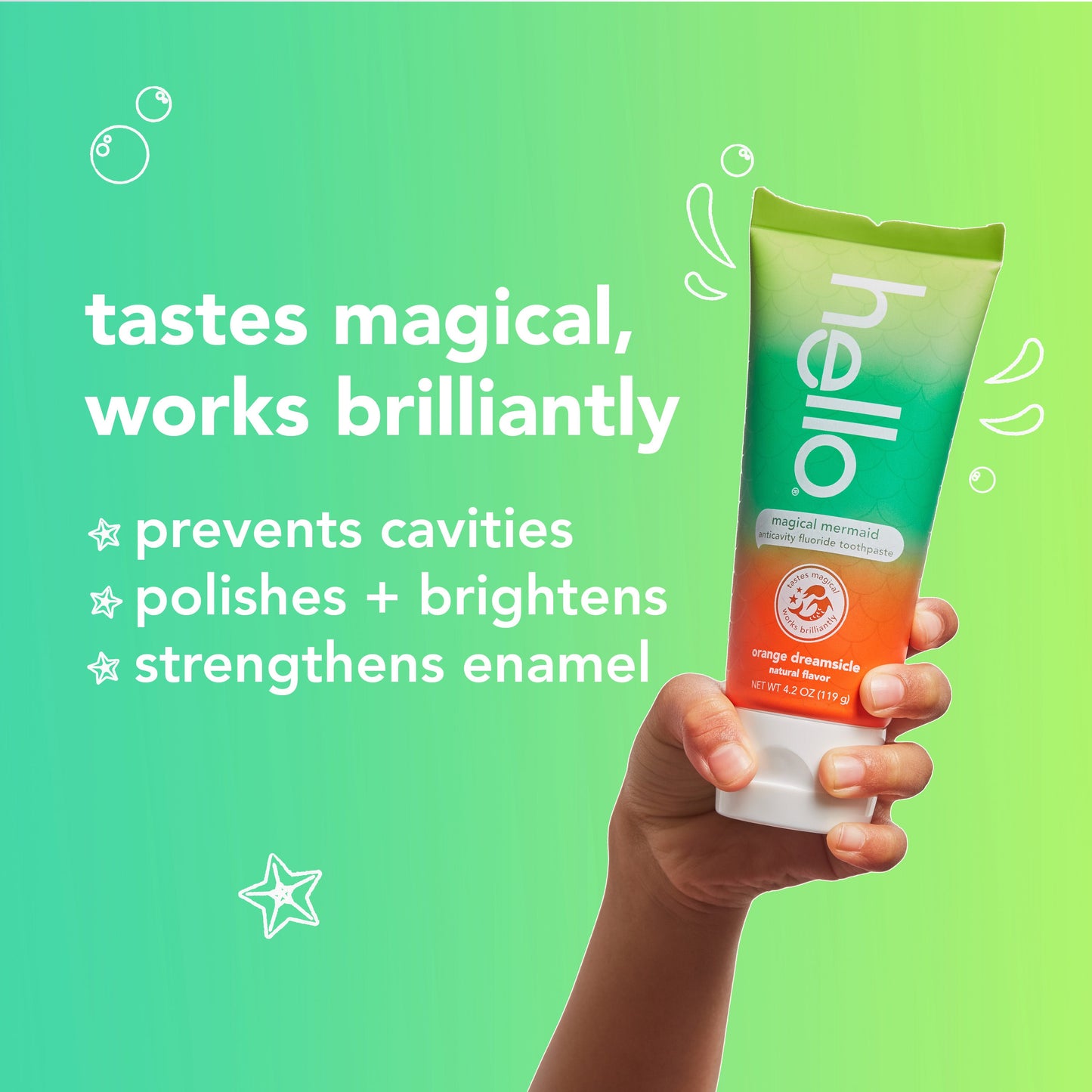 hello kids magical mermaid fluoride toothpaste