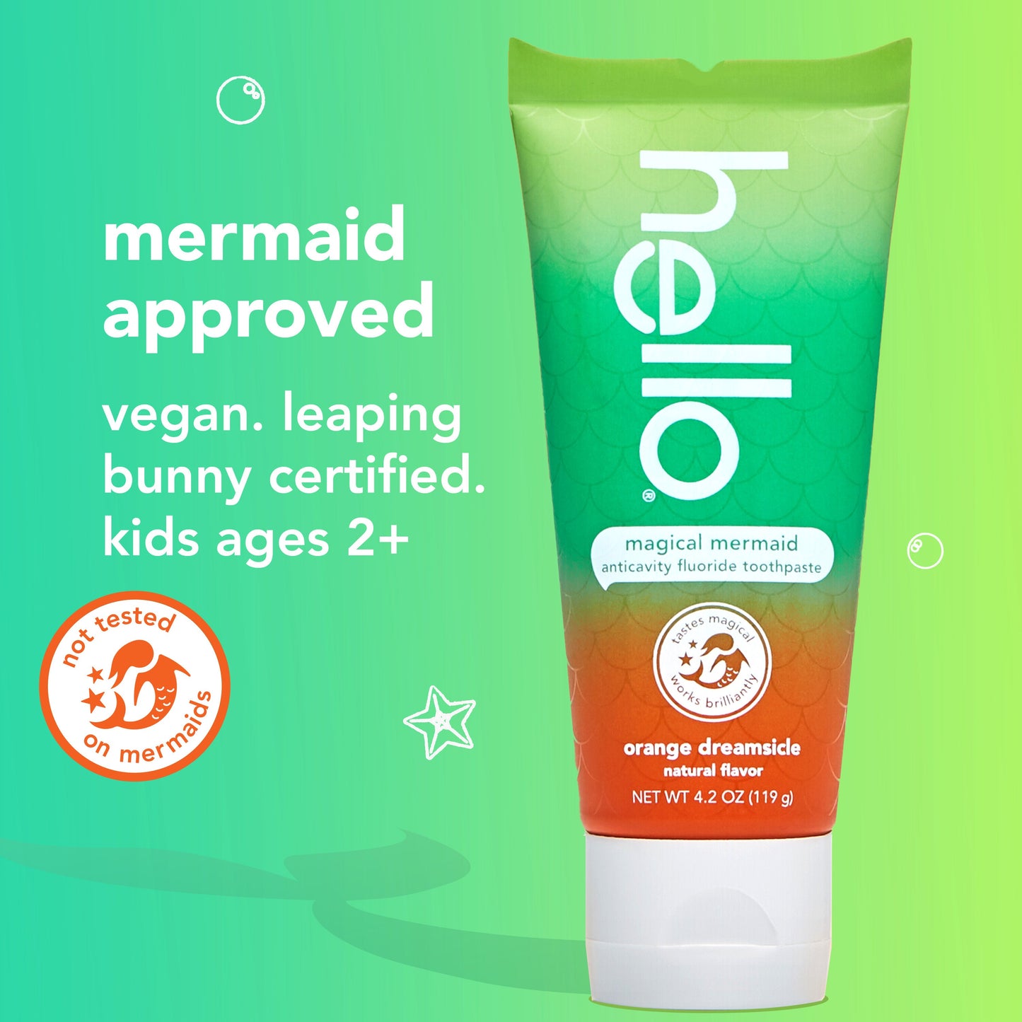 hello kids magical mermaid fluoride toothpaste