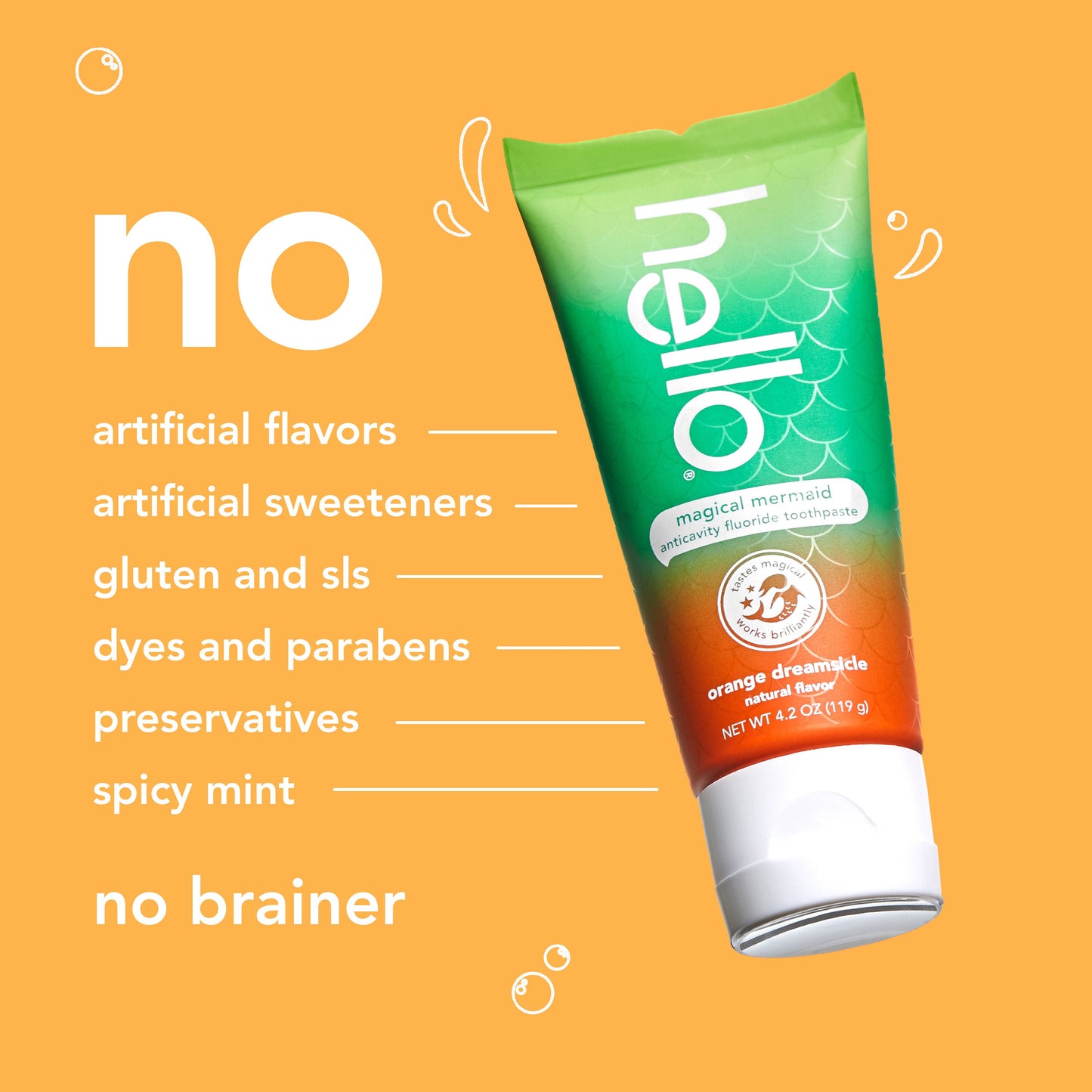 hello kids magical mermaid fluoride toothpaste