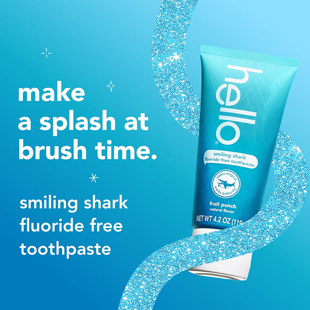 hello kids smiling shark fluoride free toothpaste