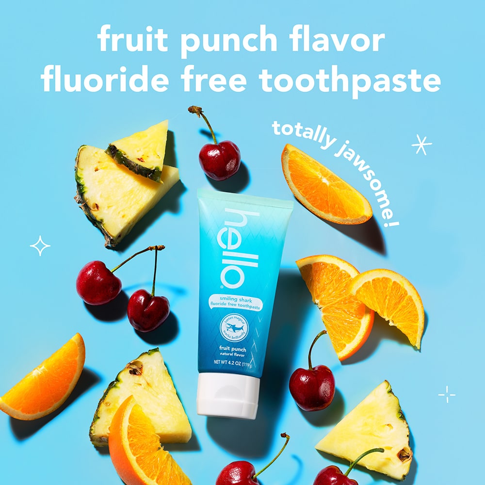 hello kids smiling shark fluoride free toothpaste