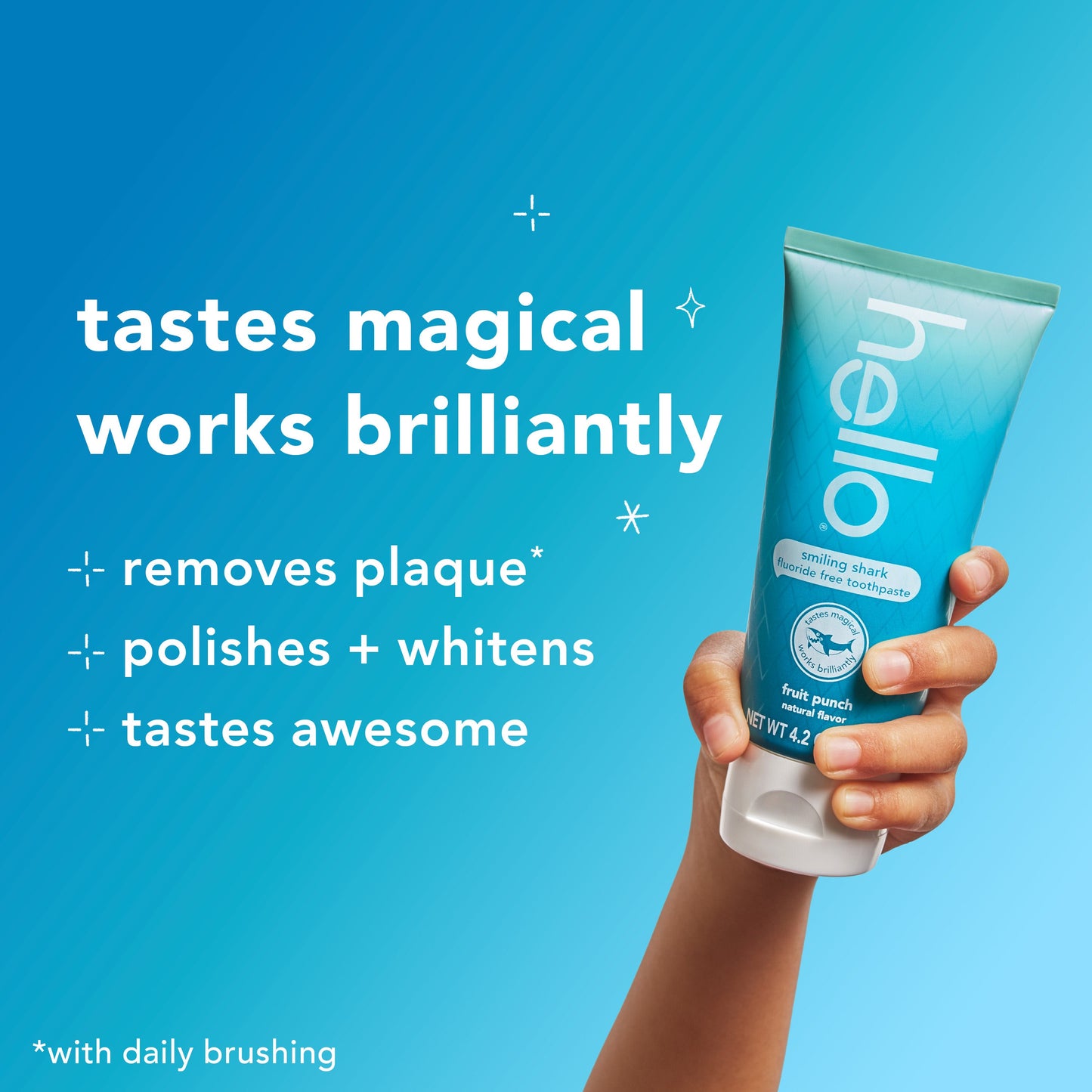 hello kids smiling shark fluoride free toothpaste