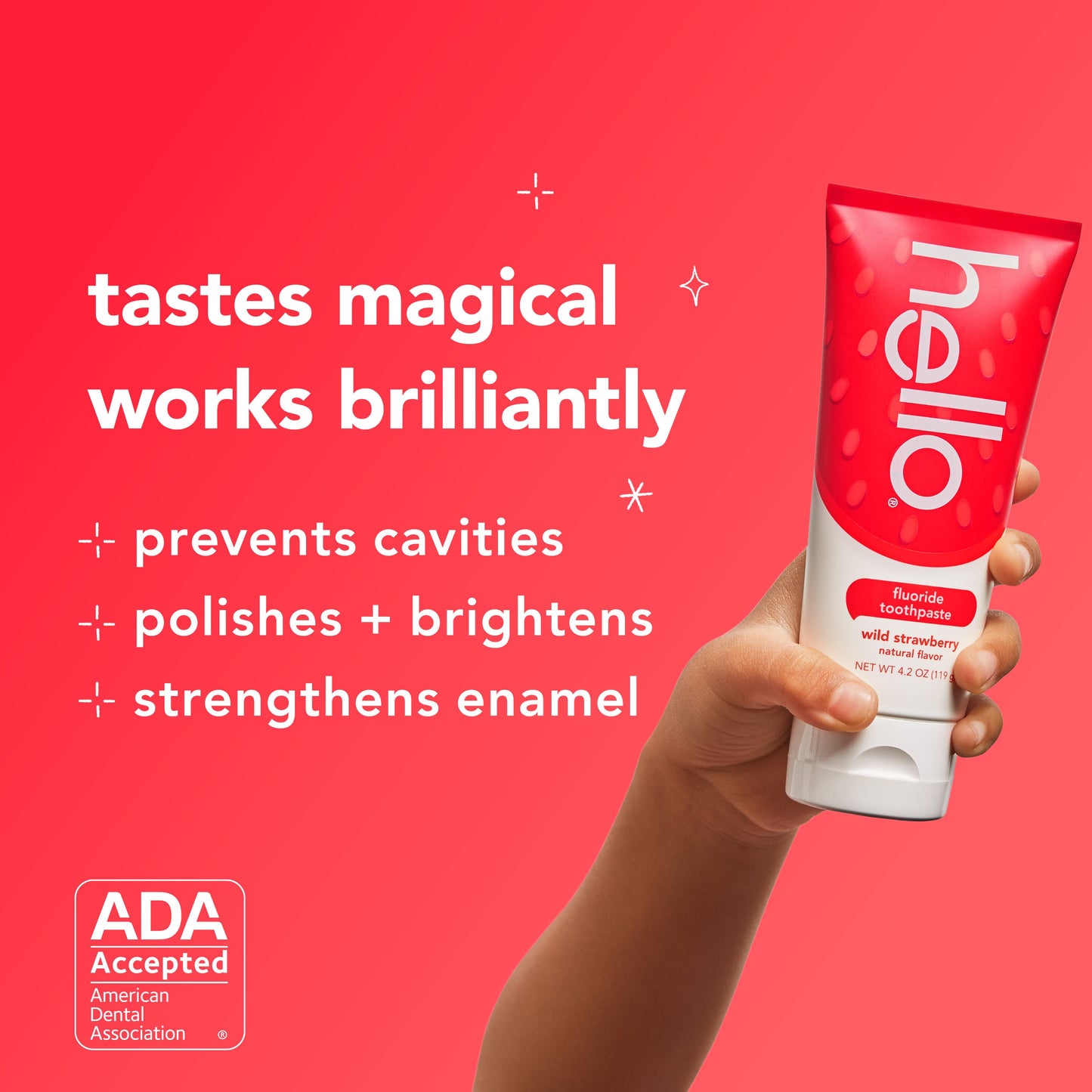 hello kids natural wild strawberry fluoride toothpaste