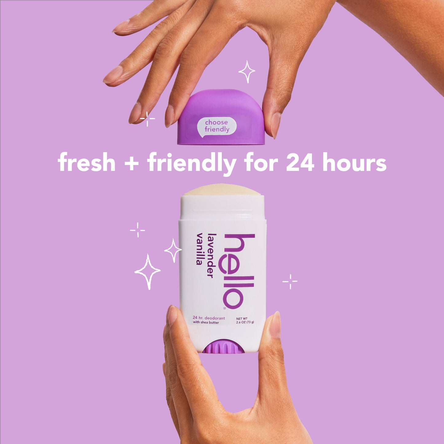 hello lavender vanilla aluminum free deodorant with shea butter