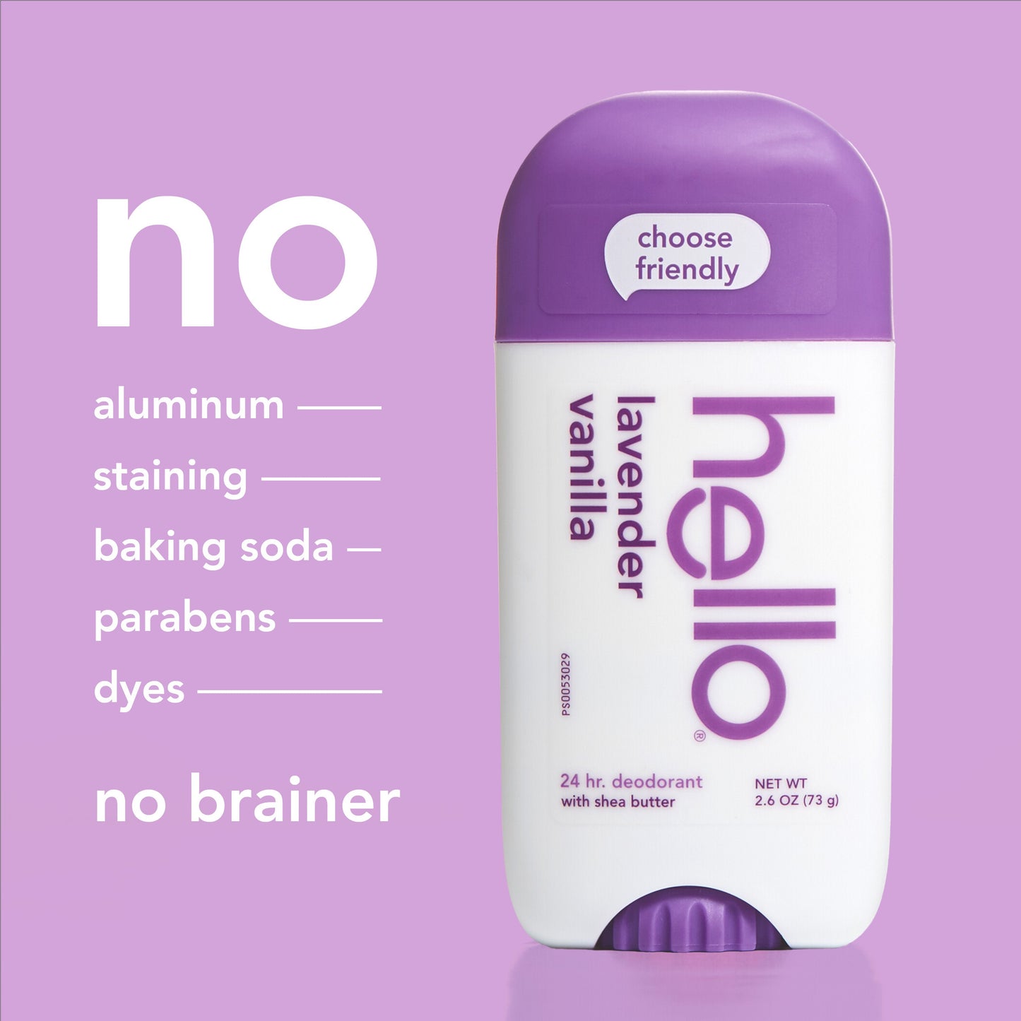 hello lavender vanilla aluminum free deodorant with shea butter