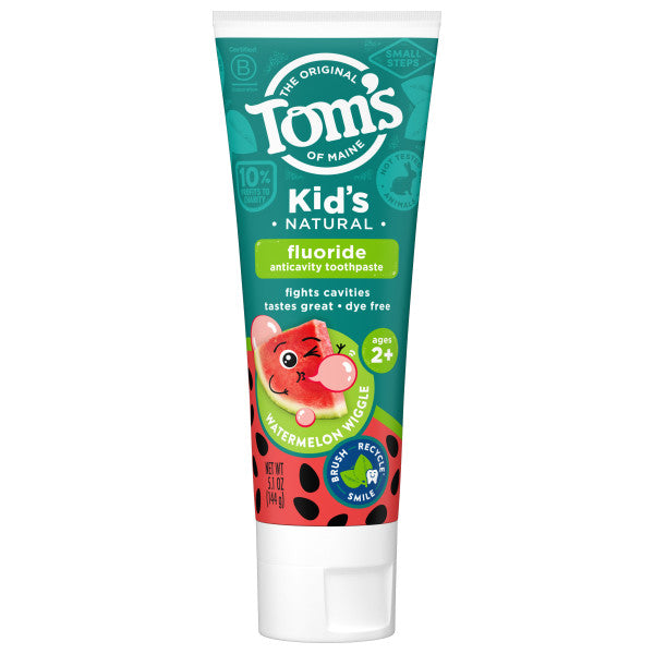 Watermelon Wiggle Natural Kids Toothpaste with Fluoride