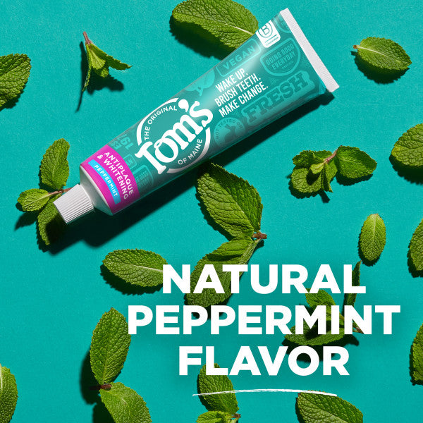 Fluoride-Free Antiplaque & Whitening Peppermint Natural Toothpaste (2 Pack)