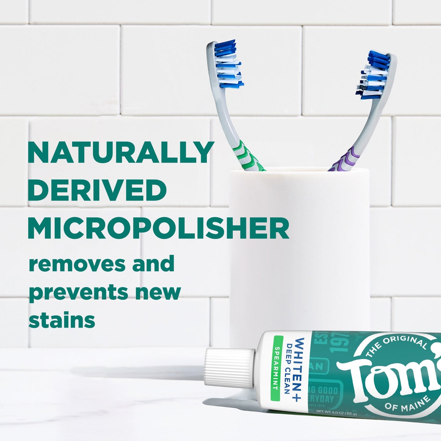 Whiten Plus Deep Clean Whitening Spearmint Natural Toothpaste