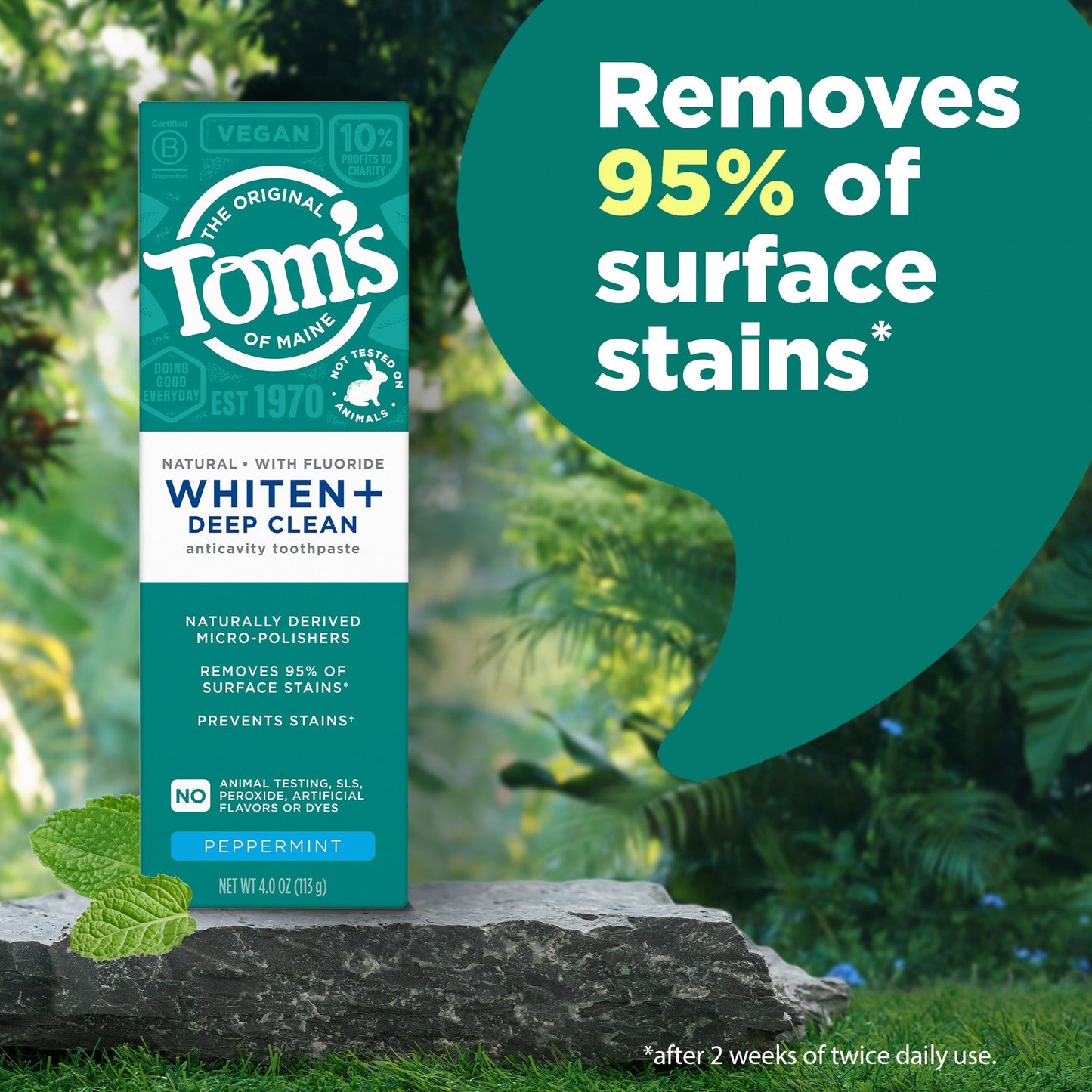 Whiten Plus Deep Clean Natural Whitening Peppermint Toothpaste