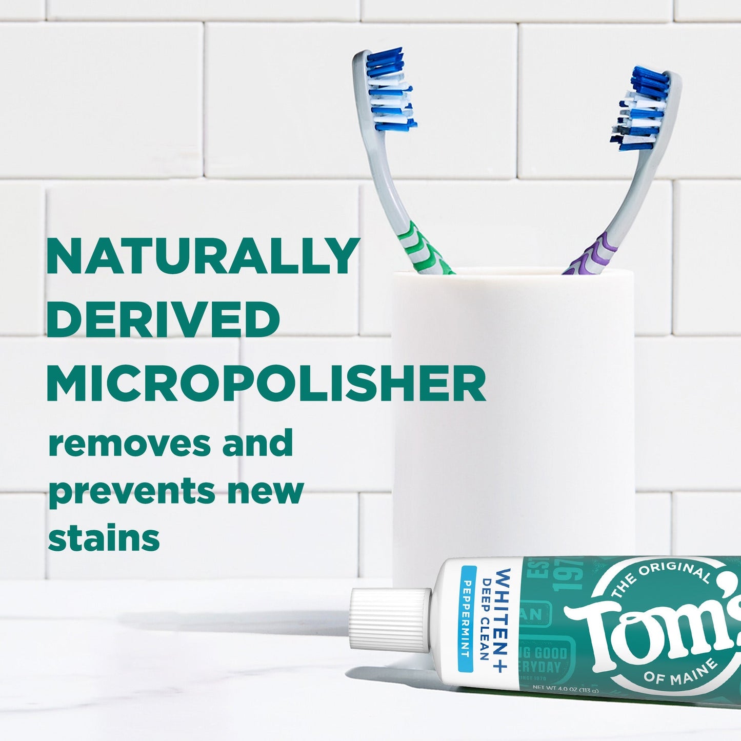 Whiten Plus Deep Clean Natural Whitening Peppermint Toothpaste