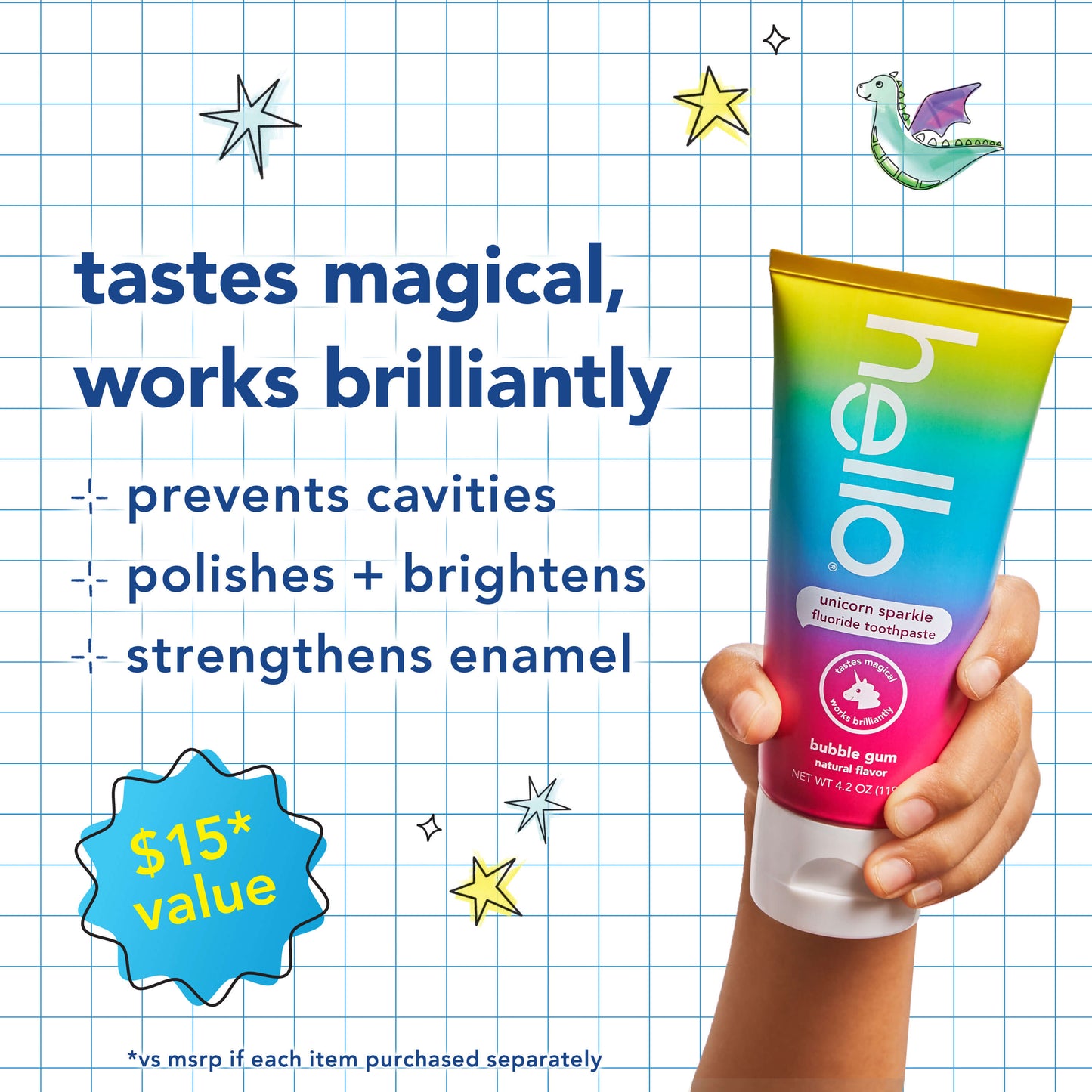 hello kids toothbrush and toothpaste back to school kit