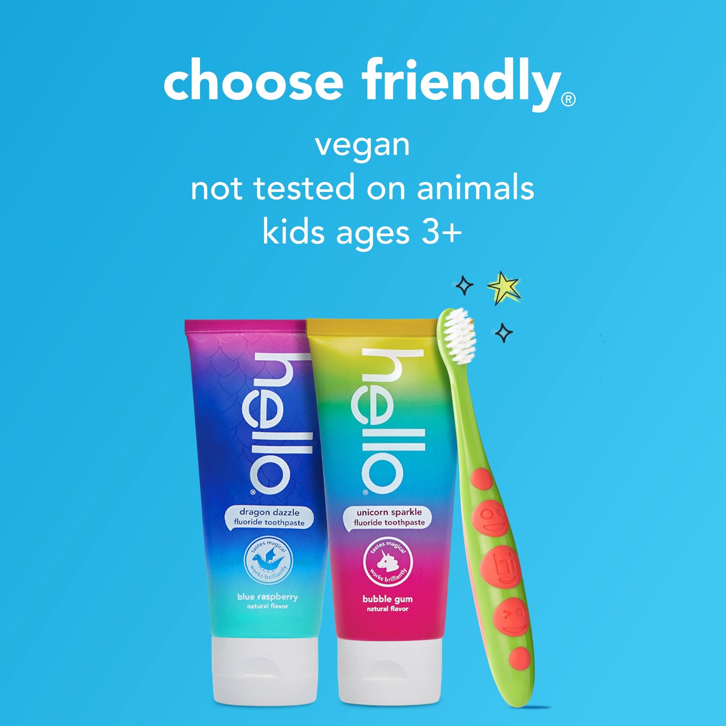 hello kids toothbrush and toothpaste back to school kit