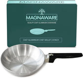8-Inch Chef Skillet – Quick & Even Heat Distribution – Lightweight Cast Aluminum Frying Pan - Vegan America