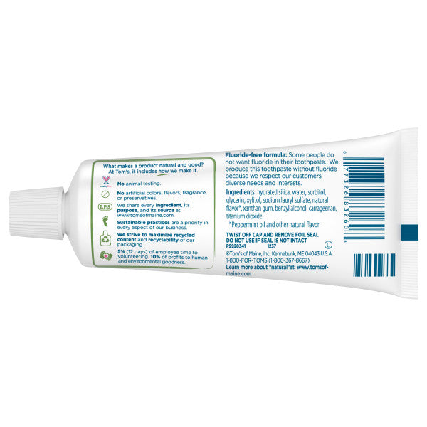 Grab n' Go Travel Size Fluoride-Free Fresh Mint Natural Toothpaste