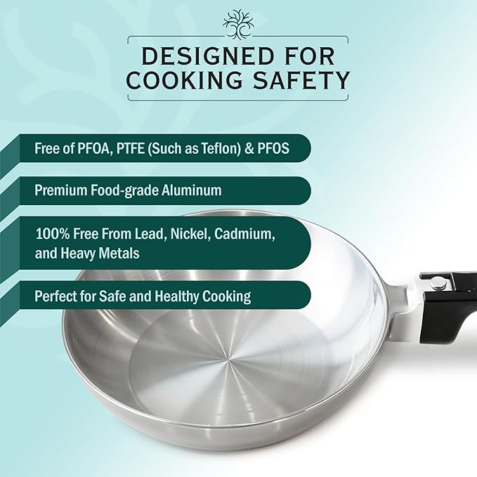 8 - Inch Chef Skillet – Quick & Even Heat Distribution – Lightweight Cast Aluminum Frying Pan - Vegan America