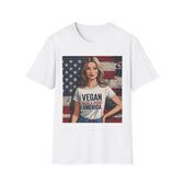 Vegan America T-Shirt | UnisexSoftstyle Tee, Eco-Friendly Fashion, Gift for Vegans, Independence Day Outfit, Casual Wear - Vegan America