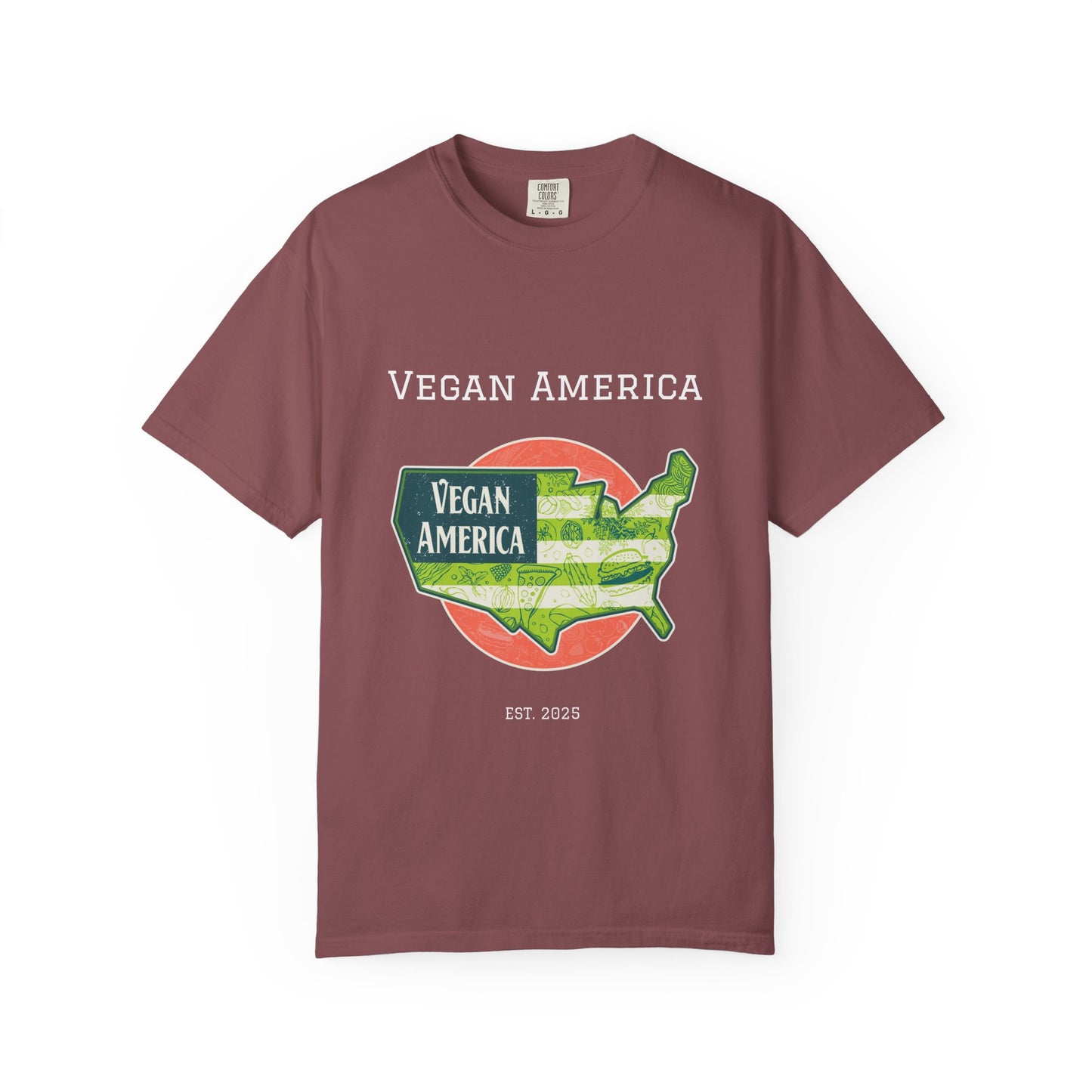 Vegan America T-shirt for Eco-conscious Wearers, Unisex Cotton Tee, Casual Everyday Wear, Gifts for Vegans, Sustainable Fashion