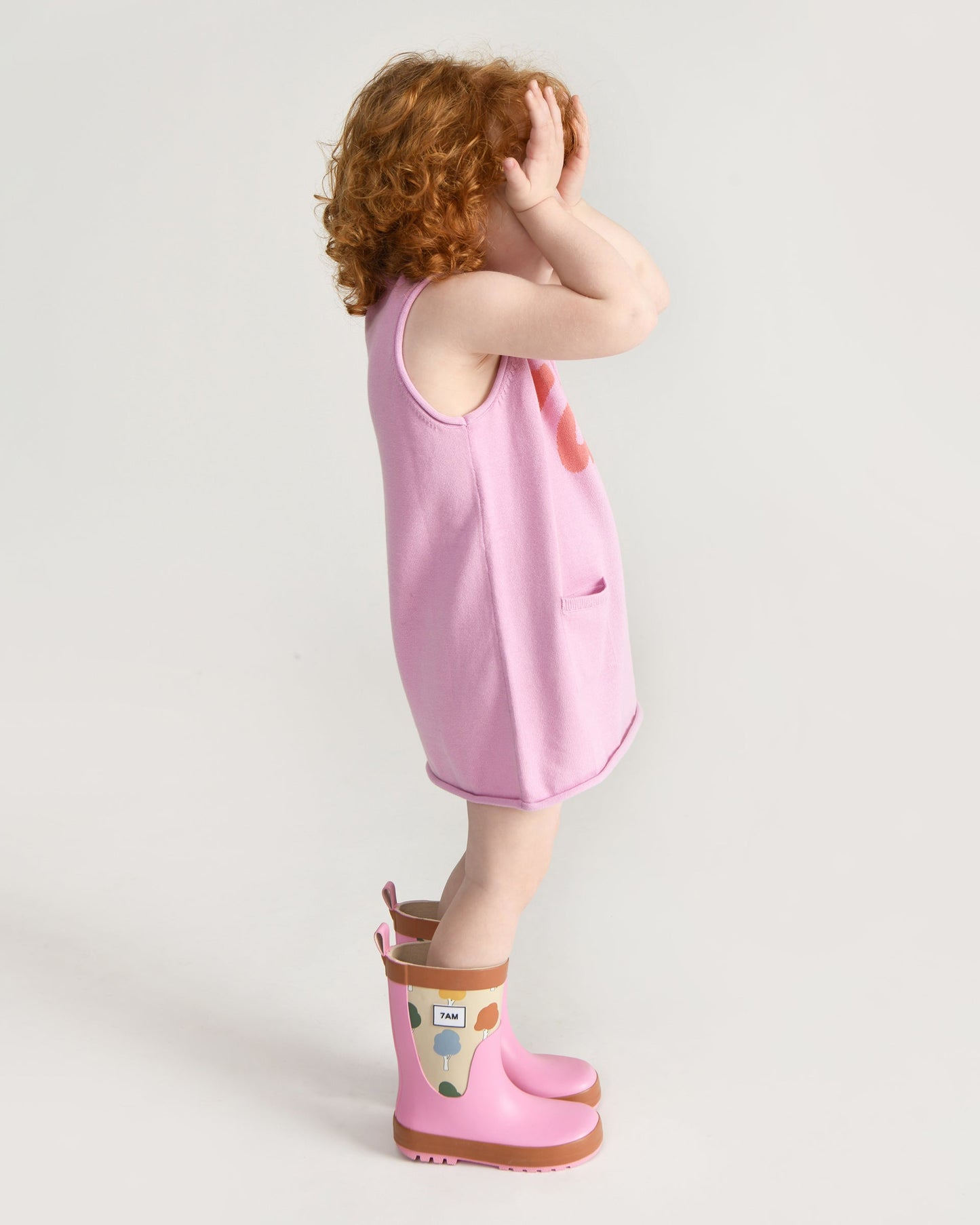 7AM Logo Boxy Cotton Dress