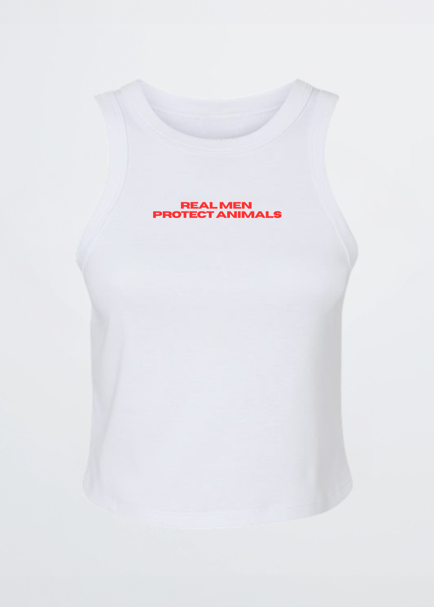 REAL MEN PROTECT ANIMALS TANK TOP - Vegan America