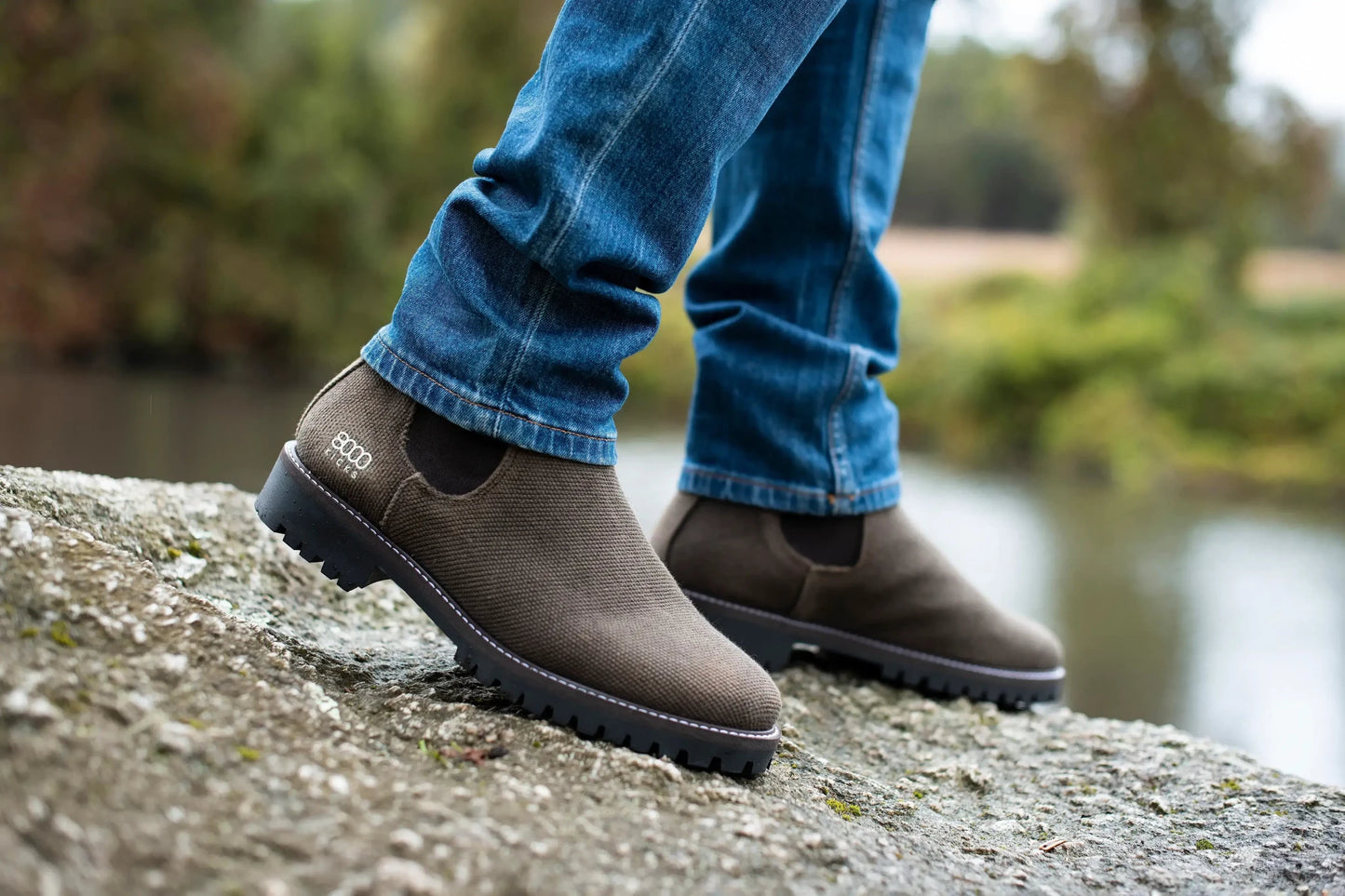 The Crossover Hemp Chelsea for Men in Dark Brown - Vegan America