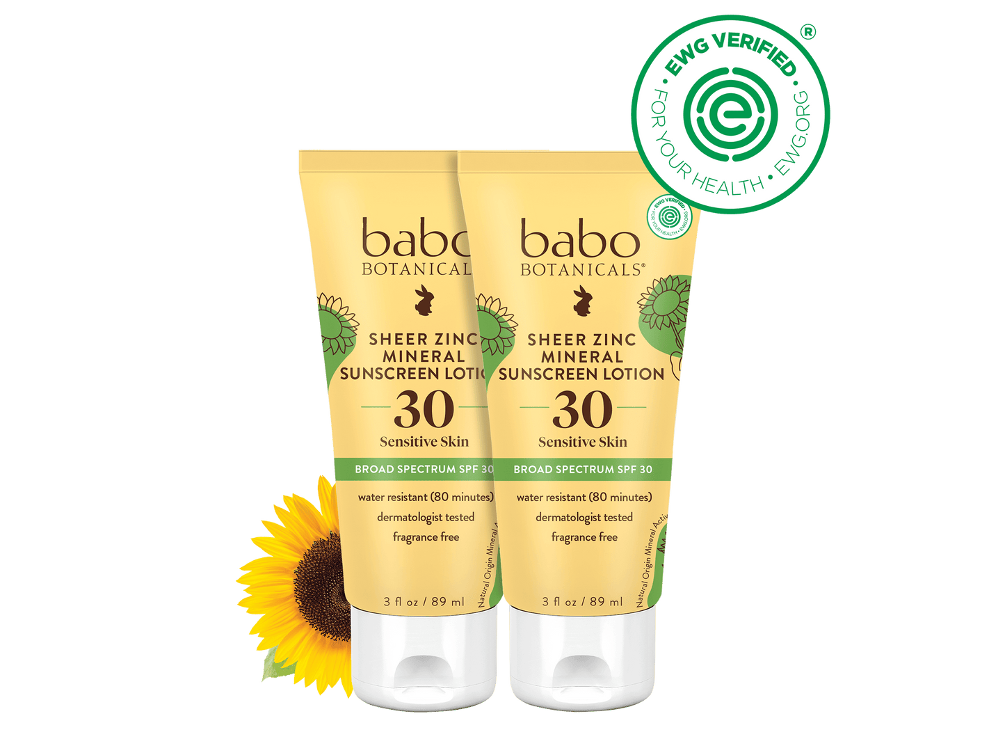 Sheer Zinc Mineral Sunscreen Lotion SPF30 Duo