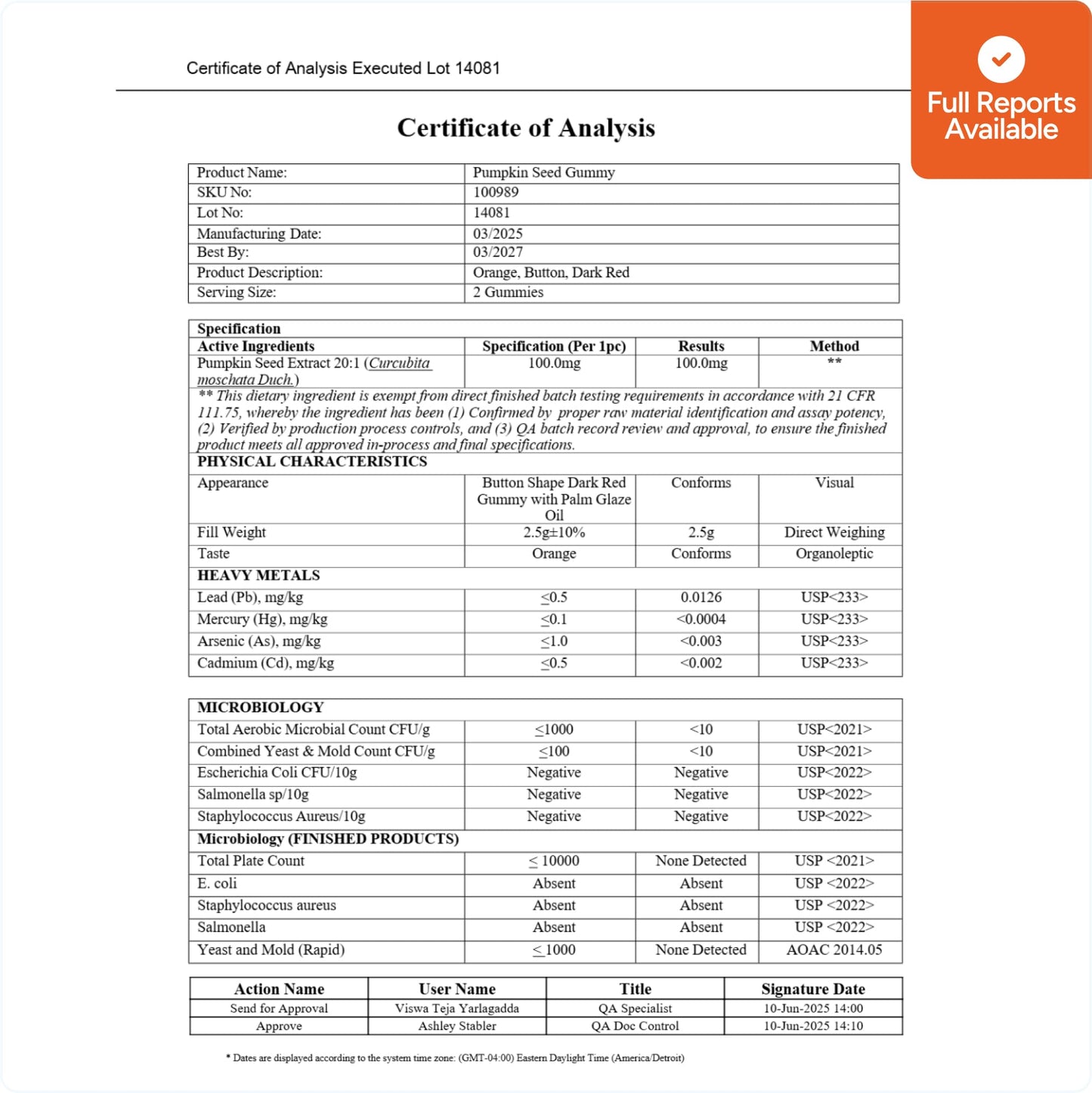 Sugar - Free Pumpkin Seed Oil Gummies Supplement - Hair Skin and Nails, Immune Support, Detox - Vegan America
