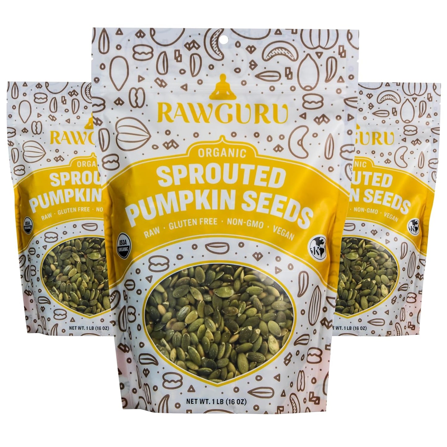 Organic Sprouted Pumpkin Seeds - 16 oz - Vegan America