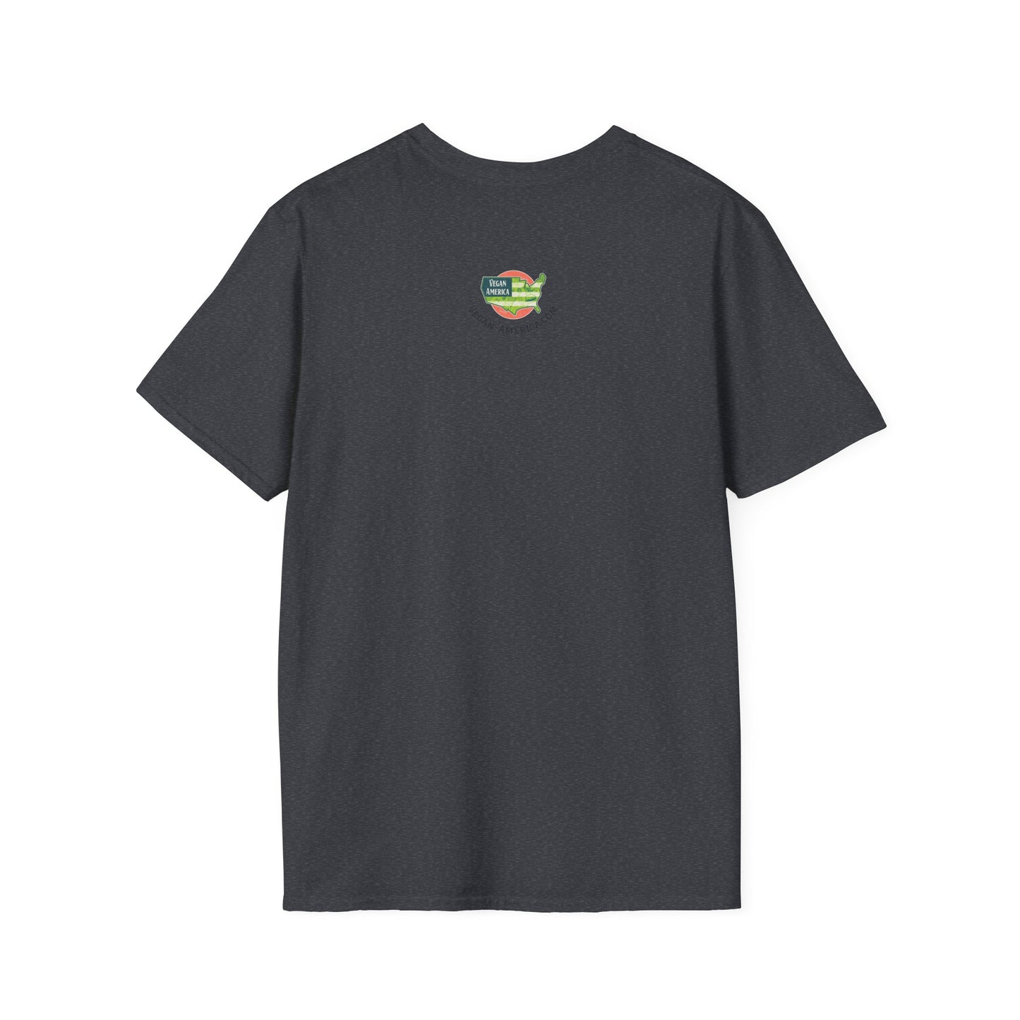 Vegan America T-Shirt | UnisexSoftstyle Tee, Eco-Friendly Fashion, Gift for Vegans, Independence Day Outfit, Casual Wear
