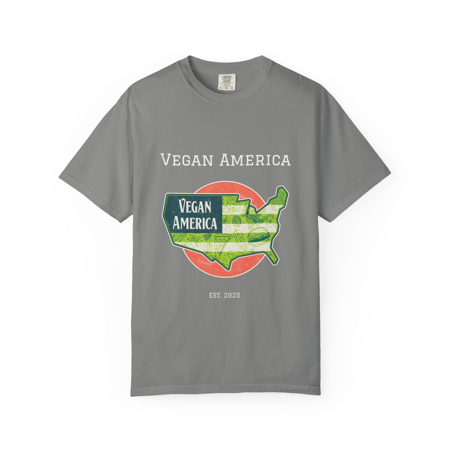Vegan America T-shirt for Eco-conscious Wearers, Unisex Cotton Tee, Casual Everyday Wear, Gifts for Vegans, Sustainable Fashion