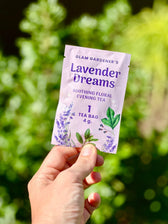 LAVENDER DREAMS • Single Tea Bag • Soothing, floral evening herbal tea with Wildcrafted Sassafras, Bayberry & Organic Lavender - Vegan America