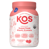 Organic Plant Protein, Strawberries & Cream, 28 Servings - Vegan America