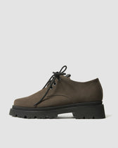 Chunky Derbs No 2 Chocolate suede brown - Vegan America