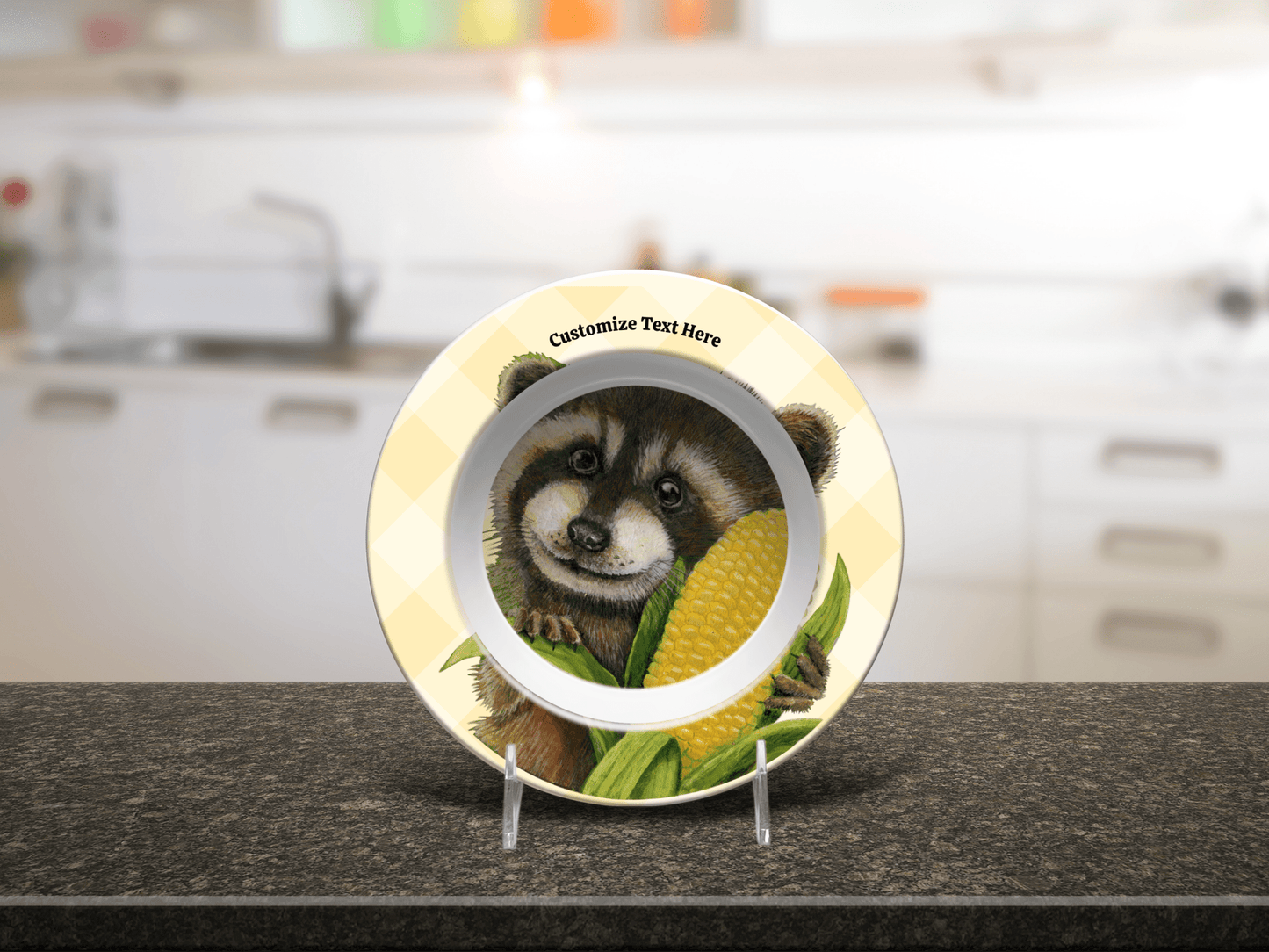 Country Charm Raccoon Plate & Bowl - Vegan America