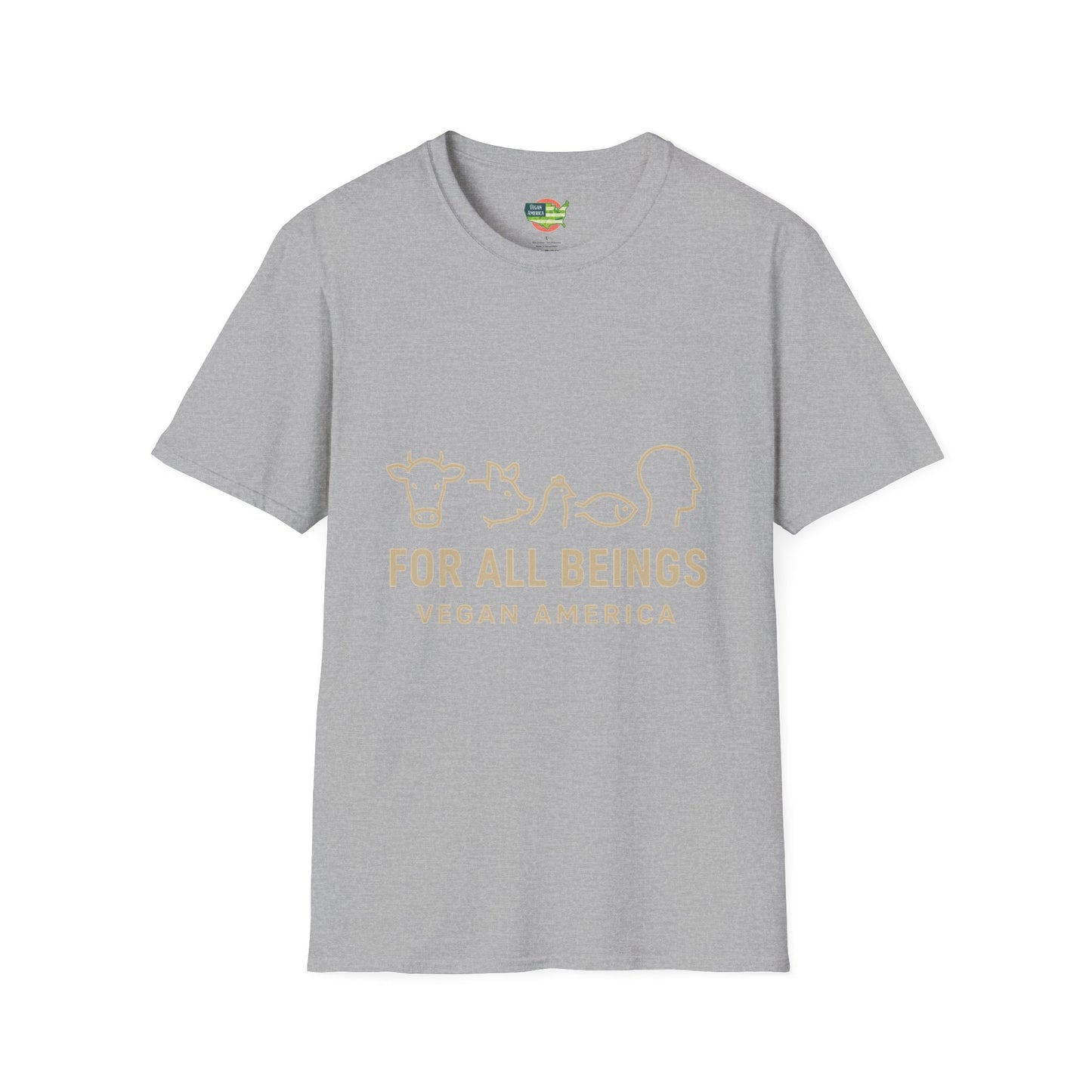 Unisex Vegan America T-Shirt, Eco-Friendly Apparel, Plant-Based Lifestyle Shirt, Perfect Gift for Vegans, Animal Rights Awareness Wear