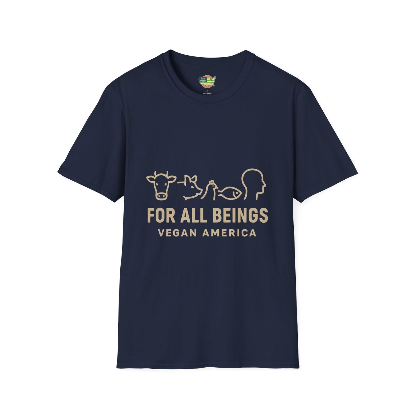 Unisex Vegan America T-Shirt, Eco-Friendly Apparel, Plant-Based Lifestyle Shirt, Perfect Gift for Vegans, Animal Rights Awareness Wear