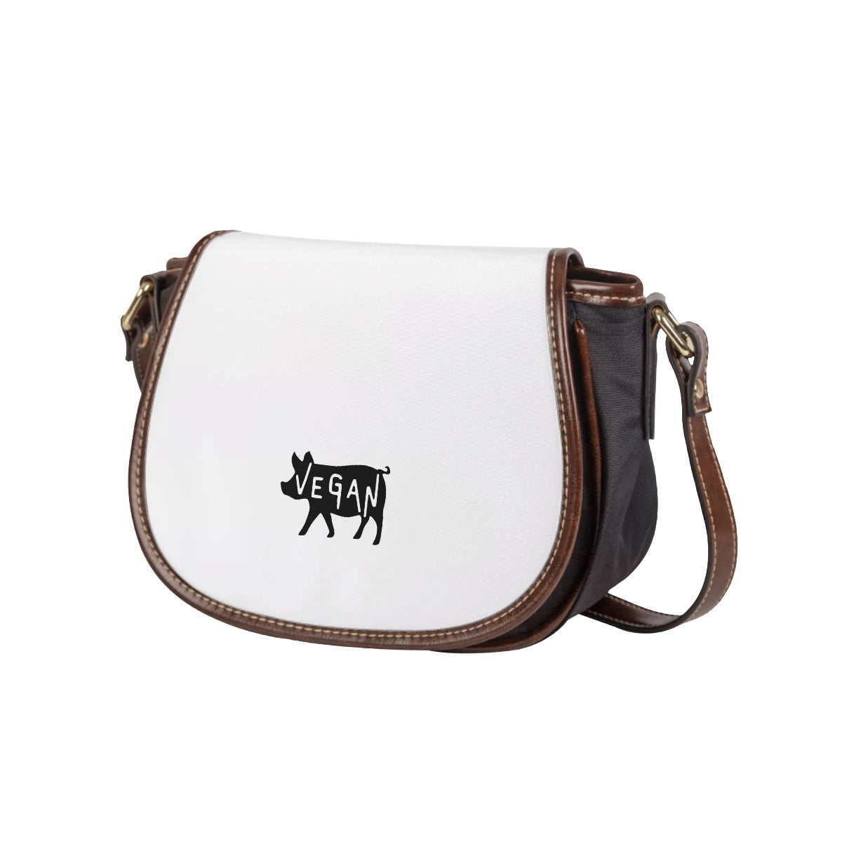 VEGAN Faux Leather Tambourin Bag With Single Strap