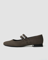 Chocolate Mary Jane Pumps brown ballerinas - Vegan America