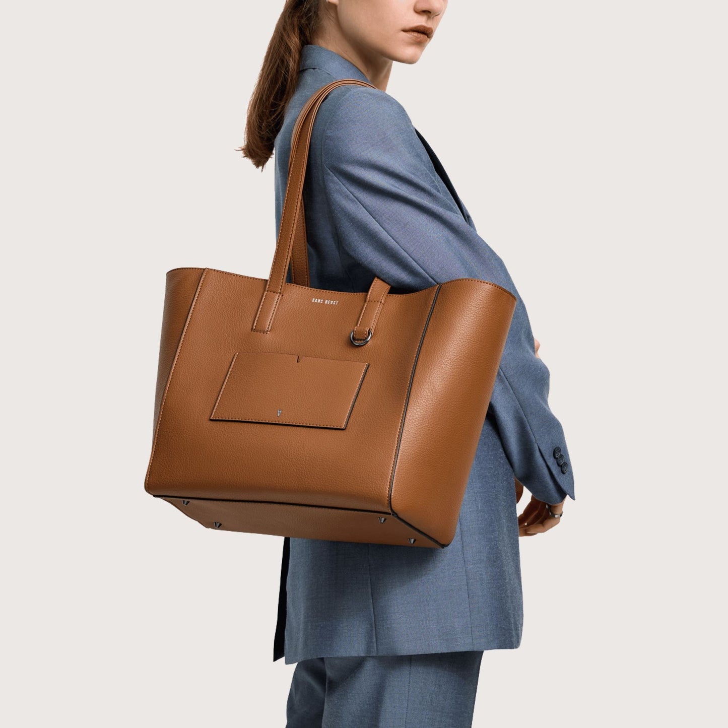Archive Tote - Cinnamon + Gunmetal
