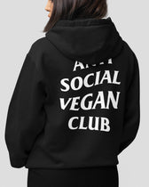 Anti Social Vegan Club Streetwear Hoodie - Vegan America